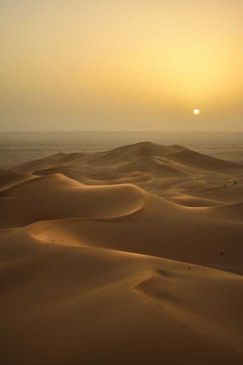 日落下的大漠图片