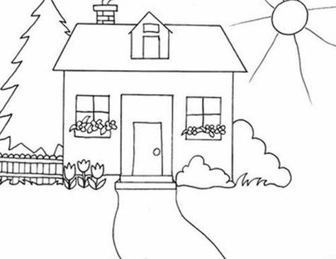 服务升级儿童画简笔画教学一座小房子房子简笔画图片大全简单漂亮的