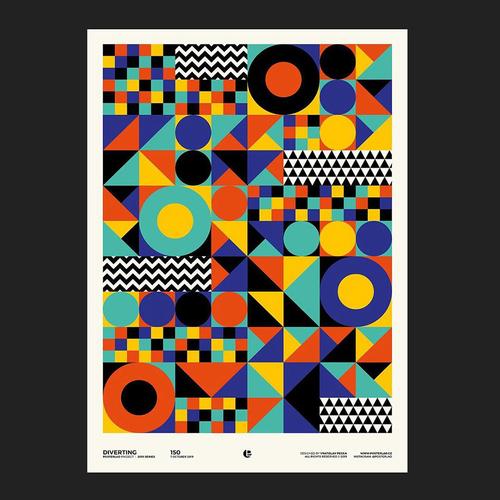 几何与色彩!16款创意形状构成海报