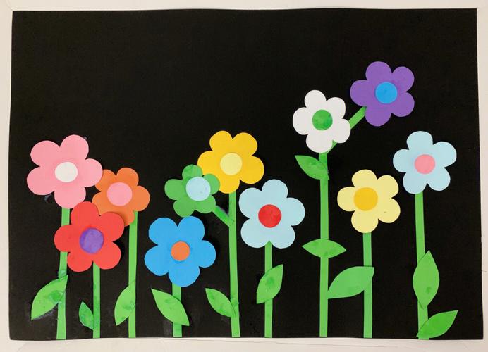 亲子手工超可爱的春日彩色剪纸贴画