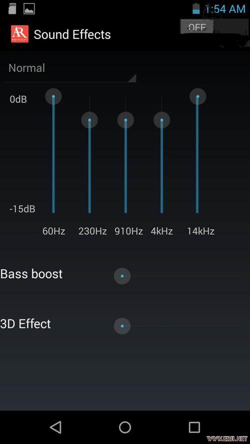 音效设定功能比较简单,只有5 band eq,bass boost及3d effect