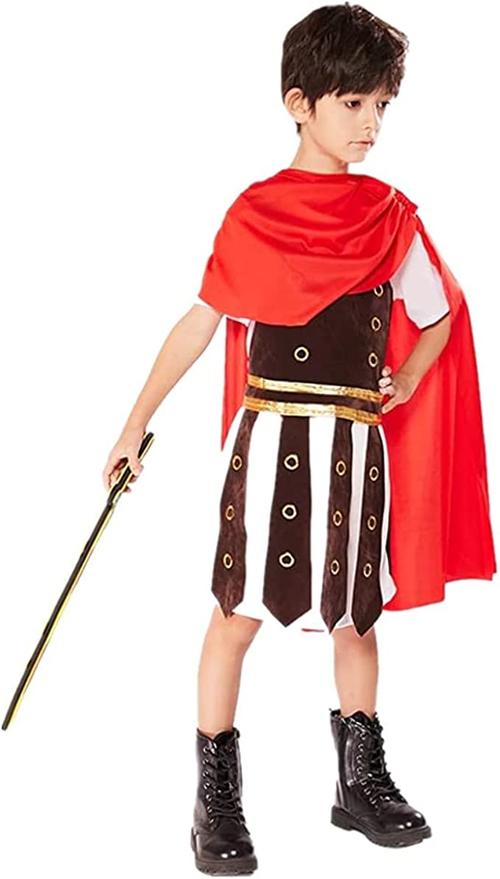 eraspooky 男孩中世纪罗马角斗士服装儿童皇家骑士战士服装