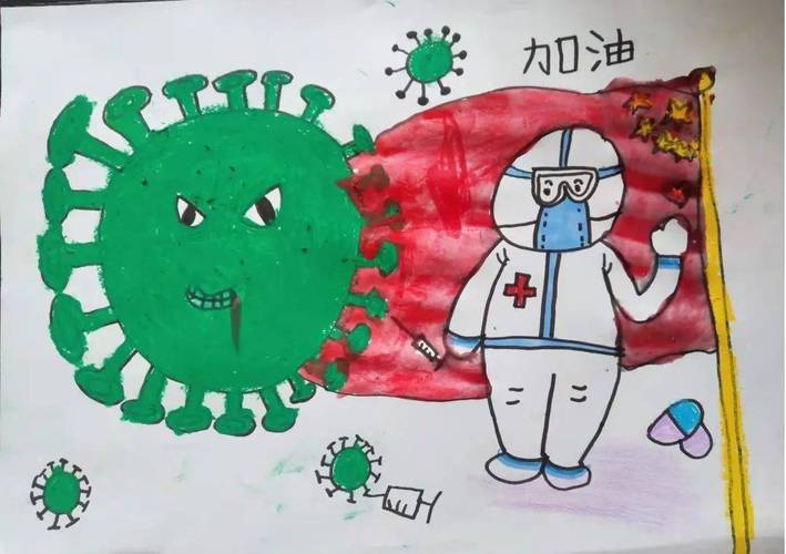 "大家一起来抗疫"新南幼儿园幼儿绘画作品展_百灵鸟_上海_疫情
