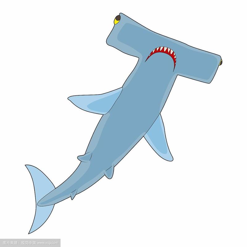 双髻鲨图标卡通风格