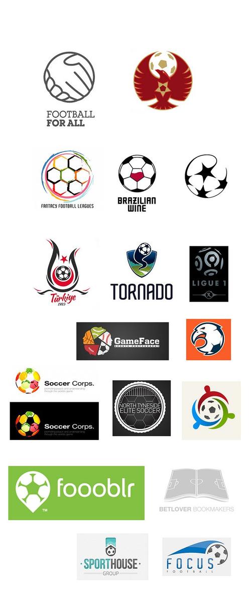 足球元素logo