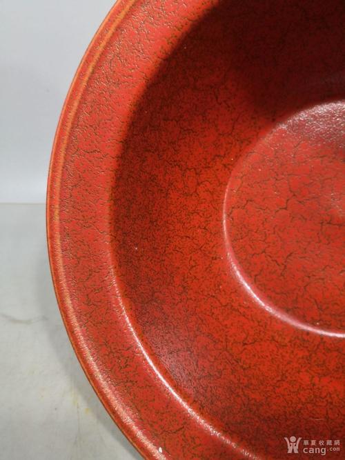 工艺品 瓷器 清 橘皮釉季红大碗