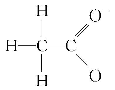 乙酸根离子的结构式