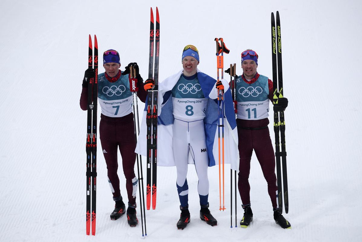 (冬奥会)(8)越野滑雪——男子50公里集体出发(传统技术)比赛:芬兰选手