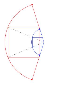 怎么在一个扇形里画出正方形