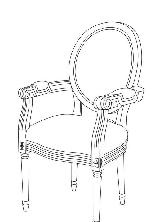 黑白花色布经典梳妆椅 书房椅 实木餐椅 圆靠背法式餐椅 杭.