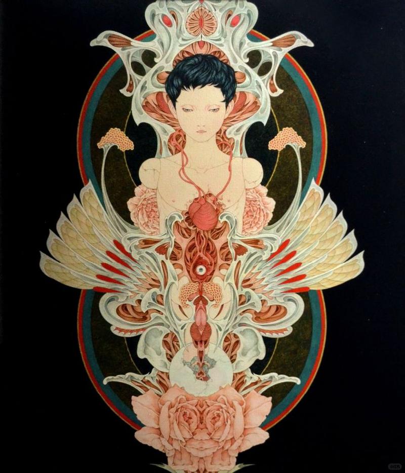 山本高远"平成美学"  他的作品借鉴了传统的浮世绘,漫画和当代哥特式