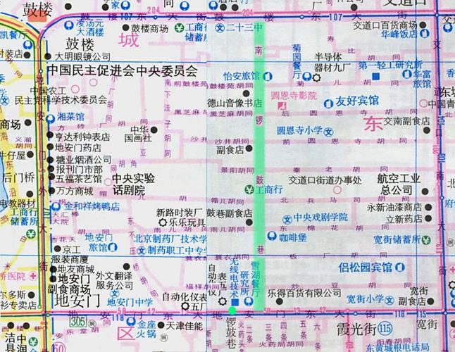 北京人手册上卡吃下来拼的,凑和看吧   图中绿圆点定为为集合地点