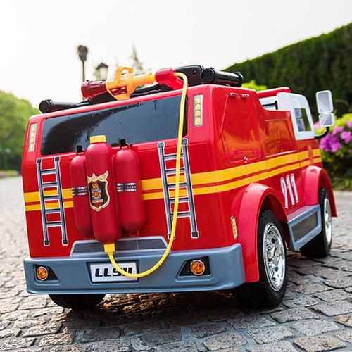 新款儿童电动车四轮双人座童车带遥控可坐宝宝玩具汽车消防车警车