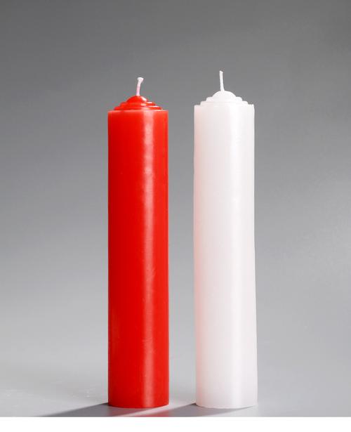 白色大蜡烛1支48小时家用大号红蜡烛大圆柱红白粗蜡烛照明无烟无味