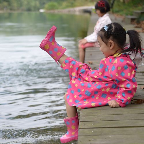 美丽伊芙时尚可爱儿童雨靴男女女童幼儿园学生中筒雨鞋