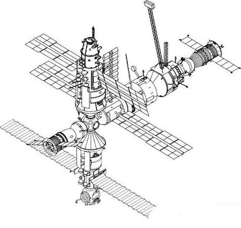 神秘的太空站简笔画步骤图简单好看的国际空间站简笔画图片空间站简笔