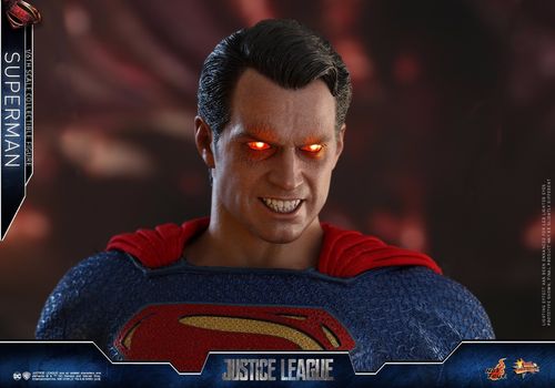 新品预定hottoys16mms465正义联盟超人superman双头雕激光眼发光版