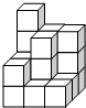 把若干个边长2厘米的正方体重叠起来堆成如图所示的立体图形,这个立体