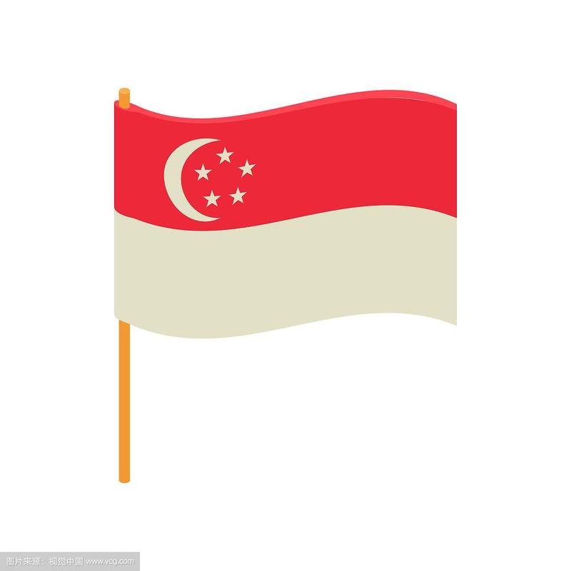 新加坡国旗图标卡通风格