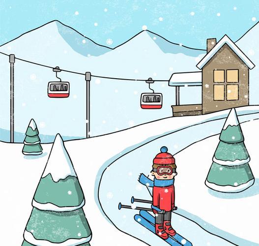 矢量儿童幼儿所需点数:0点关键词:彩绘冬季滑雪场人物矢量素材,鸦花