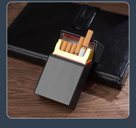 烟盒打火机一体充电防风20支装整包烟软硬通用创意磁铁翻盖个性男 粗