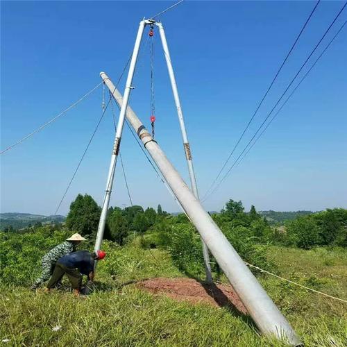 【华政】铝合金三角抱杆电线杆起重工具水泥杆立杆机人字抱杆加厚12米