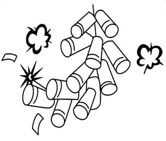 关于鞭炮怎么画的鞭炮爆竹简笔画绘画步骤五春节放鞭炮的简笔画画法