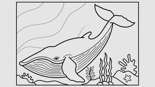 鲸鱼简笔画怎么画?