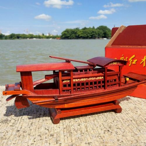 纪念嘉兴南湖红船模型中共一大手工艺木船博物馆木偶