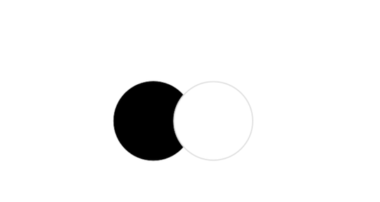 两个相黑白圆圈.
