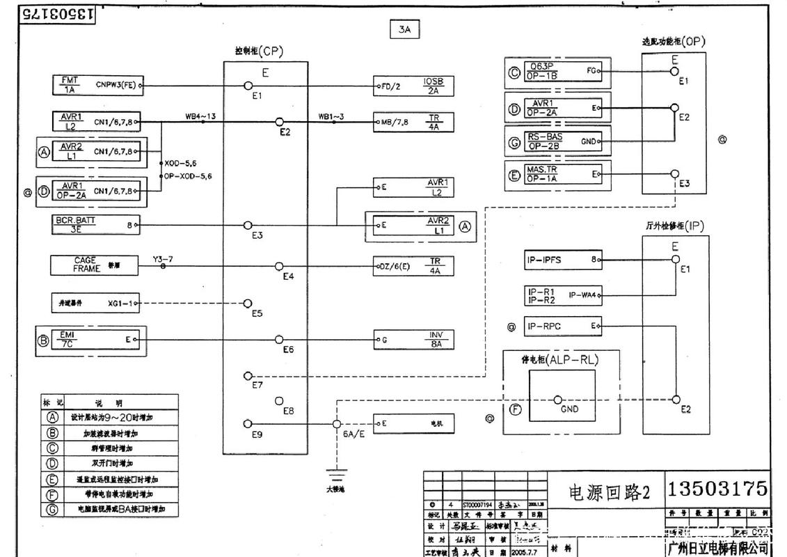 广州日立uax2电梯电气原理图