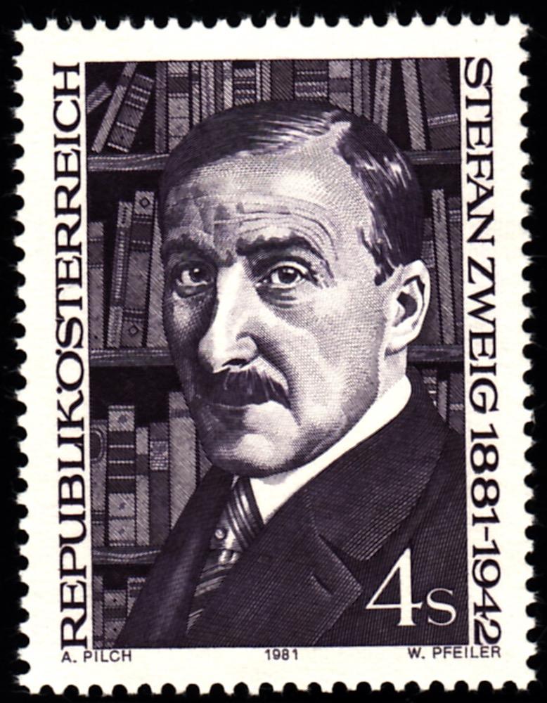 奥地利邮票1981年 诗人斯特范.茨威格100周年(大图展示)
