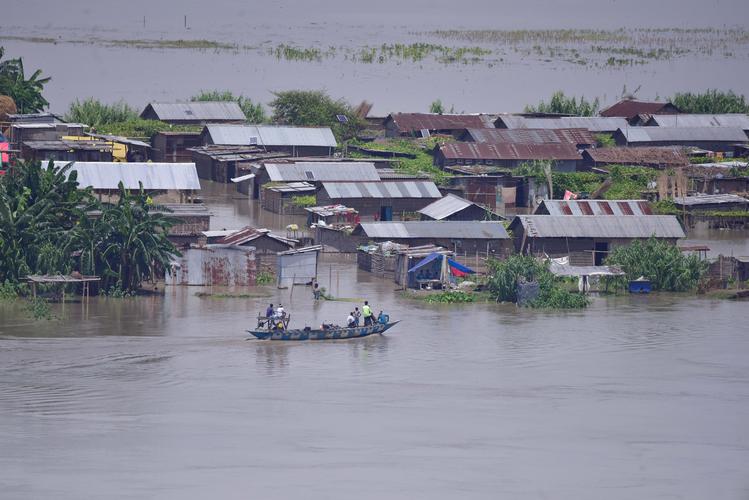 印度阿萨姆邦:洪水泛滥