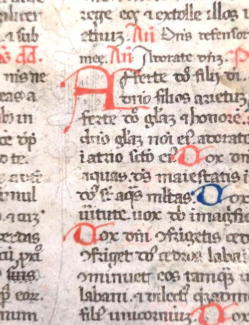 1465 中世纪手抄本bibie一叶,羊皮纸,双面,手写.