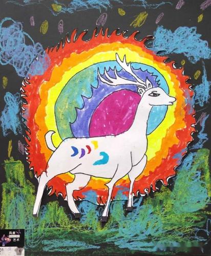 《祥云里的九色鹿》1,了解敦煌莫高窟的艺术之美2,九色鹿简笔画画法的
