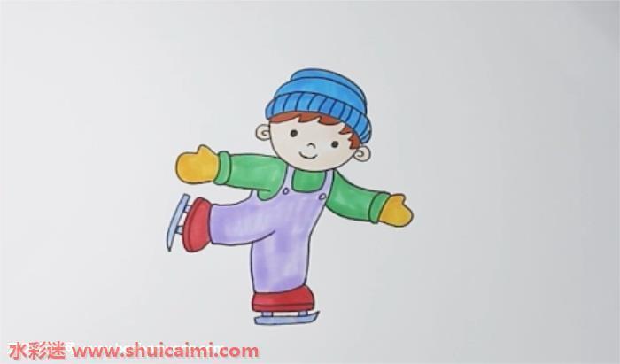 图片滑冰运动简笔画图片女孩滑冰的简笔画卡通滑冰的男孩简笔画怎么画