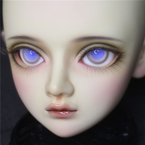 bjd娃娃眼睛1214mm1618mm粉蓝色彩玻璃眼珠灰粉8mm10mmbjd娃娃