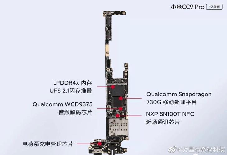 小米cc9pro的拆机图赏业内首款一亿像素的手机