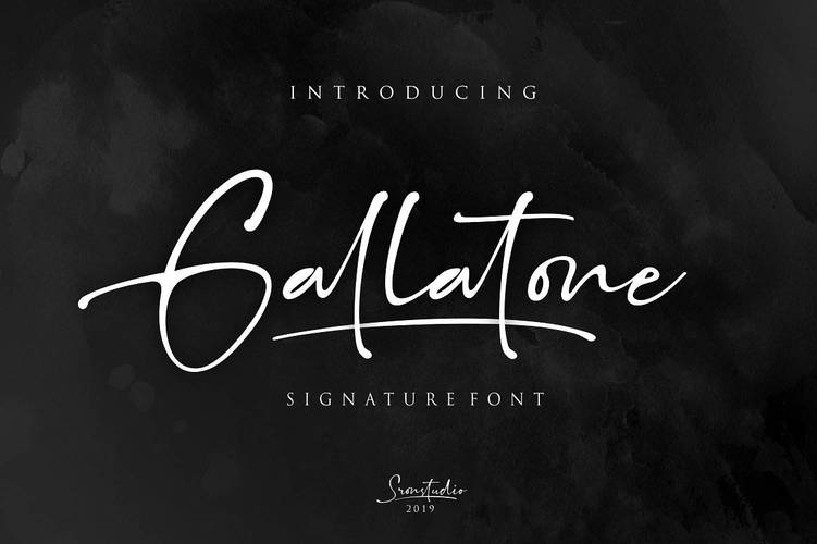 gallatone手写连笔钢笔签名英文字体下载