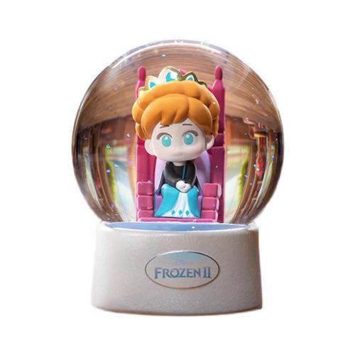 迪士尼冰雪奇缘系列水晶球盲盒艾莎安娜雪宝生日礼物手办桌面摆件
