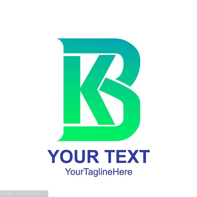 首字母kb或bk标志设计模板