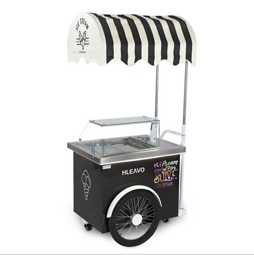 意大利冰淇淋移动推车,冰棍陈列柜自动售卖推车,用于户外 - buy
