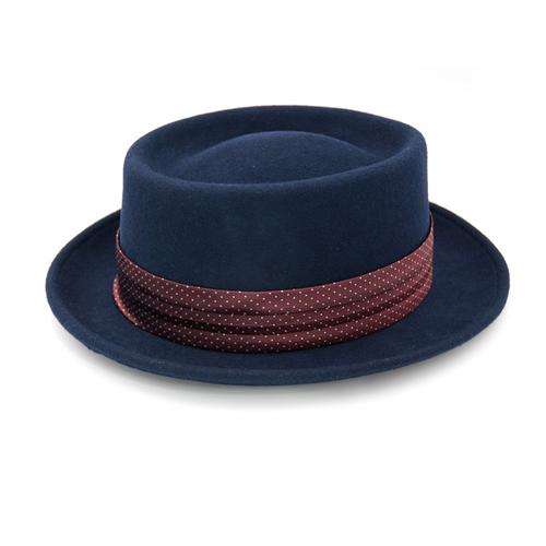 意大利 passagrilli 进口帽子宴会系列 深蓝色纯手工编制帽男士帽