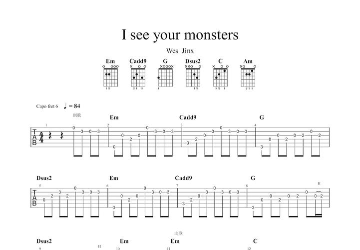 i see your monsters曲谱图片
