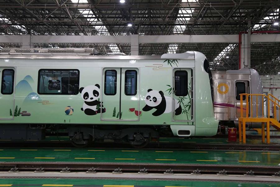 成都地铁3号线二三期开通升级版熊猫主题列车萌动上线