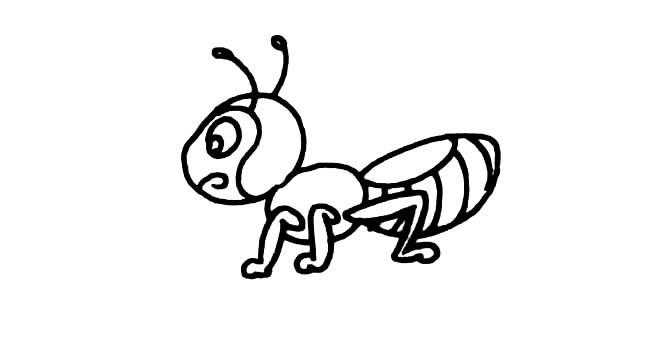 小蚂蚁简笔画图片 小蚂蚁怎么画