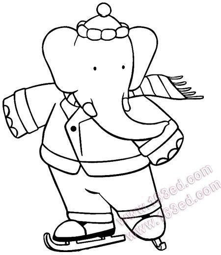 动物简笔画大象42服饰拟人化简笔画