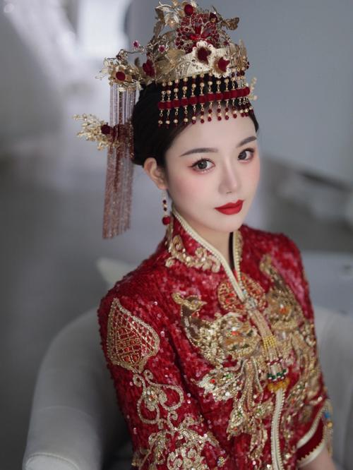 今日发型  #今日妆容  #中式嫁衣  #中式造型#福州新娘 #新娘妆