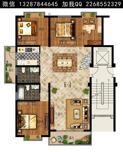 小区户型图设计案例平面图-室内设计师93的设计师家园-平房,阁楼,四居
