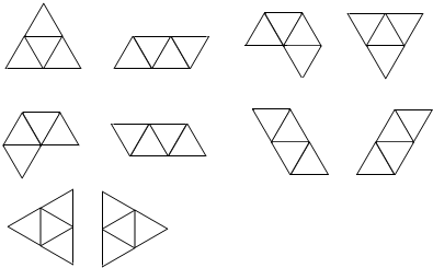 (拼图时要求相邻的两个三角形有公共边)